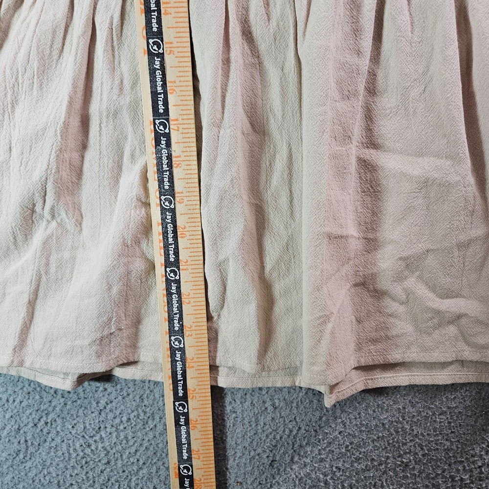 NEW Savanna Jane Embroidered Top Blouse Women Small Floral Ruffle Beige - Picture 6 of 7